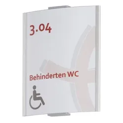 Frankfurt Türschild DIN A6 | 148x120mm | Aluminium silber | entspiegelte Abdeckung | einfache Montage Kleben oder Schrauben | Büroschild | Büro