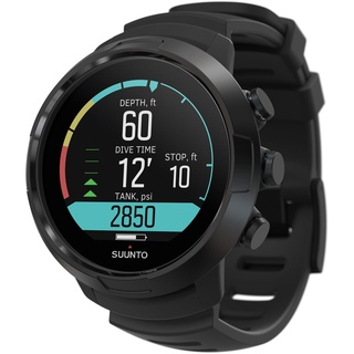 SUUNTO D5 Tauchcomputer mit Farbdisplay, 100m Wasserdicht, Alarmfunktion, Stoppuhr, Wetterinformationen, Kompass und einer Akkulaufzeit von bis zu 12 Stunden im Tauchmodus