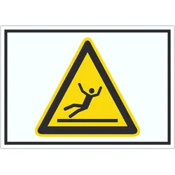 Vorsicht Rutschgefahr Symbol Aufkleber A7 (74x105mm)