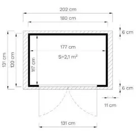 BERTILO Sylt 2 1,82 x 1,77 m natur