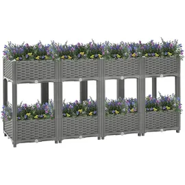 vidaXL Hochbeet 160x40x71 cm Polypropylen