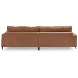 KAWOLA Ecksofa Cara Cord Recamiere rechts rost