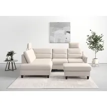 sit&more Ecksofa SIT & MORE "Farö L-Form", grau (elephant), B:251cm H:90cm T:187cm, Sofas, Ecksofa, inklusive Federkern, wahlweise mit Bettfunktion und Bettkasten