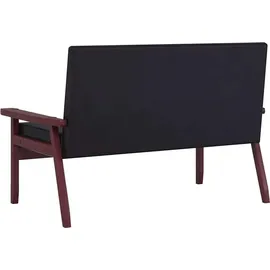 vidaXL Sofa 2-Sitzer Schwarz Kunstleder