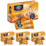 KRÜGER Family 3 in 1 Caramel, Instant Kaffee Sticks mit löslichem Kaffee, Kaffeeweißer, Zucker & Karamell-Aroma, 10 Sticks (16,9g) (Packung mit 4)