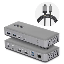 Startech USB-C Dockingstation Dual 4K 60Hz DisplayPort MST Dock 100W Power Delivery Laptop-Ladung 1GbE treiberlos Windows Profi Laptop