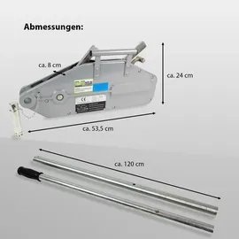 Trutzholm Seilzug 1600kg Greifzug Seilwinde Forstseilwinde 20m Seil