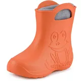 Ladeheid Eva Kinder Jungen Mädchen Gummistiefel Regenschuhe gefüttert LA-CA-03 (Orange/Grau, 26/27 EU)