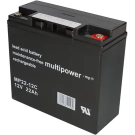 Multipower MP22-12C 12V 22Ah zyklenfest M6 Innengewinde