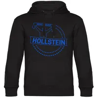 multifanshop Hoodie Druck Blau/Schwarz L
