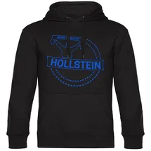 multifanshop Hoodie Druck Blau/Schwarz L