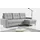MKS Meble Ecksofa Wohnzimmer - L-form mit Schlaffunktion und Bettkasten - ASTRA - Hellgrau - Hellgrau