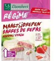 Damhert Régime Barres de repas Chocolat blanc & fraises Barre 240 g