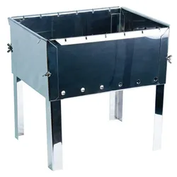 4BIG.fun Holzkohlegrill Mangal für 6 Spieße Shashlik BBQ Grillen Kompakt und Mobil