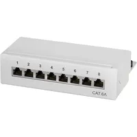 Logilink Patchpanel Cat.6A (500 MHz) - Verteilerfeld, Tisch/Wand/Desktop, STP