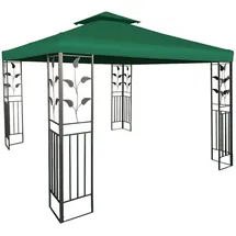 Spetebo Pavillon Ersatzdach wasserdicht mit PVC Beschichtung 3 x 3 Meter - grün - Pavillondach mit Kaminabzug - Universal Garten Party Pavillon Dach Sonnenschutz