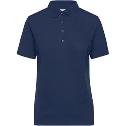 Damen BIO Workwear Polo Kontrast - Farbe blau - Größe S