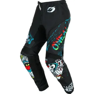 O'Neal Oneal Element Rancid schwarz/bunte Motocross Hose, schwarz-mehrfarbig, Größe 42 für Männer