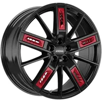 Ronal R67 Red Right jetblack 8x18 ET50 - LK5/114.3 ML82 Alufelge schwarz