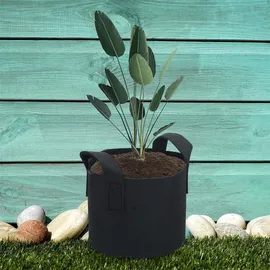 Intirilife Pflanzsack Vliesstoff 75 Liter 55 x 30 cm schwarz