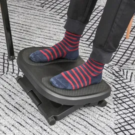 Homcom Fußstütze, Fußablage, Fußablage, 3 Höhen Verstellbar, HIPS, schwarz