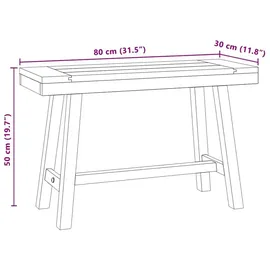 vidaXL Sitzbank 80 x 0 x 0 cm Braun