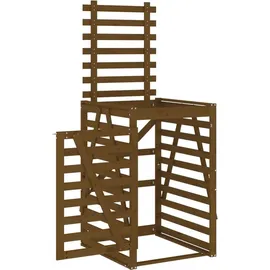 vidaXL Mülltonnenbox 84 x 90 x 128,5 cm honigbraun