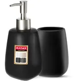 Kadax Seifenspender Badaccessoires Schwarz