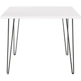 KOLM Hairpin Tisch - Quadratischer Esstisch in Weiß Compatible with Küche/Wohnzimmer | 90x90 cm | FSC-Zertifiziert | Modernes Design