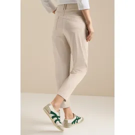 Cecil Mid Waist Slim Leg Hose im Casual fit grain beige 27, Länge 26, beige), Web, 96% Baumwolle, 4% Elasthan. unifarben, comfort 7/8-Länge, Hosen Culotte, Middle