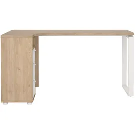 Home Affaire Eckschreibtisch HOME AFFAIRE "Arbeitstisch, Sekretär, Bürotisch, Stauraum, Computertisch", weiß (jackson hickory, weiß), B:150cm H:75,6cm T:99,6cm, Tische, Eckschreibtisch, 3 Schubladen integriert und 1 offenes Fach, Breite 150 cm