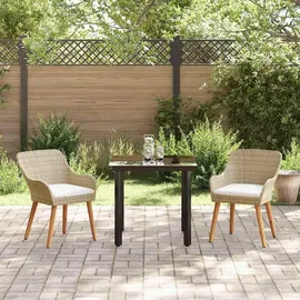 vidaXL Garten Essgruppe 3-tlg. Beige