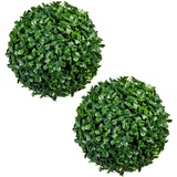 Creativ green Kunstpflanze Buchsbaumkugel 2er-Set grün