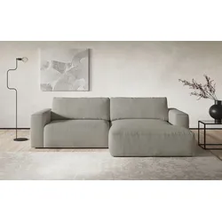 Ecksofa COTTA "Lasso L-Form, XL-Sofa", grau (elephant), B:288cm, 100% Polyester, Sofas
