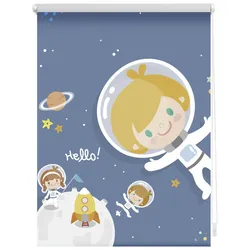Lichtblick Rollo, ‎‎Klemmfix, 45x150 cm‎, Astronaut, blau