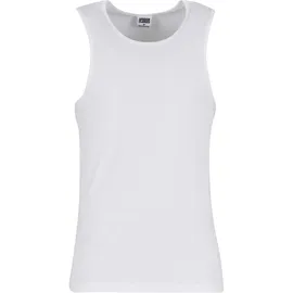 URBAN CLASSICS Ribbed Undershirt 2-Pack - weiß,