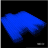 KNIXS 1000x Arm-Knicklichter - Blau leuchtend inkl. 1000x 3D-Verbinder und je 20x Ballverbinder und 7-Lochverbinder, seit 15 Jahren in Profiqualität, Glowstick / Leuchtstab - für Party, Festival, Geburtstag oder als Dekoration