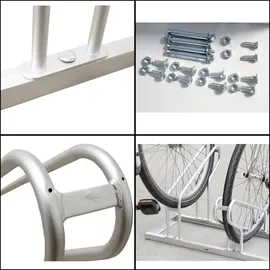 Baumarktplus Fahrradständer für 4 Fahrräder höhenversetzt 140x45 cm