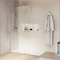 Bernstein Walk-In-Dusche mit Schiebetür 140 x 195 cm NT101 Klarglas