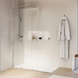 Bernstein Walk-In-Dusche mit Schiebetür 140 x 195 cm NT101 Klarglas