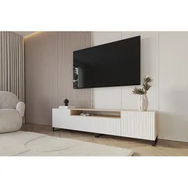 altdecor NOA-2 Lowboard 200 cm x 53 cm x 41 cm Weiß Holz