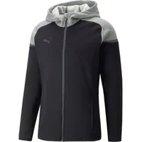 Puma teamCUP Casuals Hooded JKT Kapuzenjacke, Schwarz, XXL