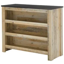 Lomadox Küchentheke Shelton-61 130 x 106 x 52 cm Braun