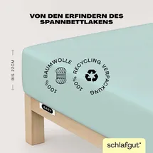 schlafgut Easy Jersey 120 x 200 - 130 x 200 cm petrol light