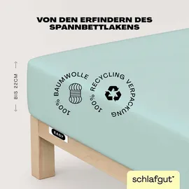 schlafgut Easy Jersey 120 x 200 - 130 x 200 cm petrol light