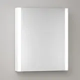 Keuco Somaris Spiegelschrank mit Beleuchtung 14501511201 65x73,5x13 cm, Wandvorbau, 1 Tür, Spiegelheizung, Anschlag links, weiß matt