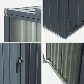 sweeek Mülltonnenabdeckung 73 x 82 x 124 cm grau