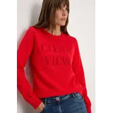 Cecil Sweatshirt mit Wording Fiery Red M