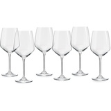 ECHTWERK Rotwein-Gläser 6er Set, 627 ml - Zeitlose Weingläser, Weinkelche, Robuste Gläser, großer Öffnung und langgezogenen Stielen, spülmaschinenfest, 23,3 x 9,8 cm