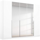 RAUCH Möbel Alabama Schrank Kleiderschrank Drehtürenschrank Weiß mit Spiegel 5-türig inklusive Zubehörpaket Basic 3 Kleiderstangen, 3 Einlegeböden BxHxT 226x210x54 cm